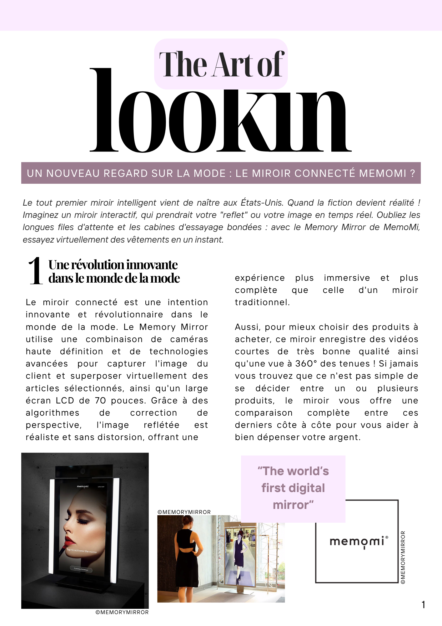 Article 1 - The Art of lookin