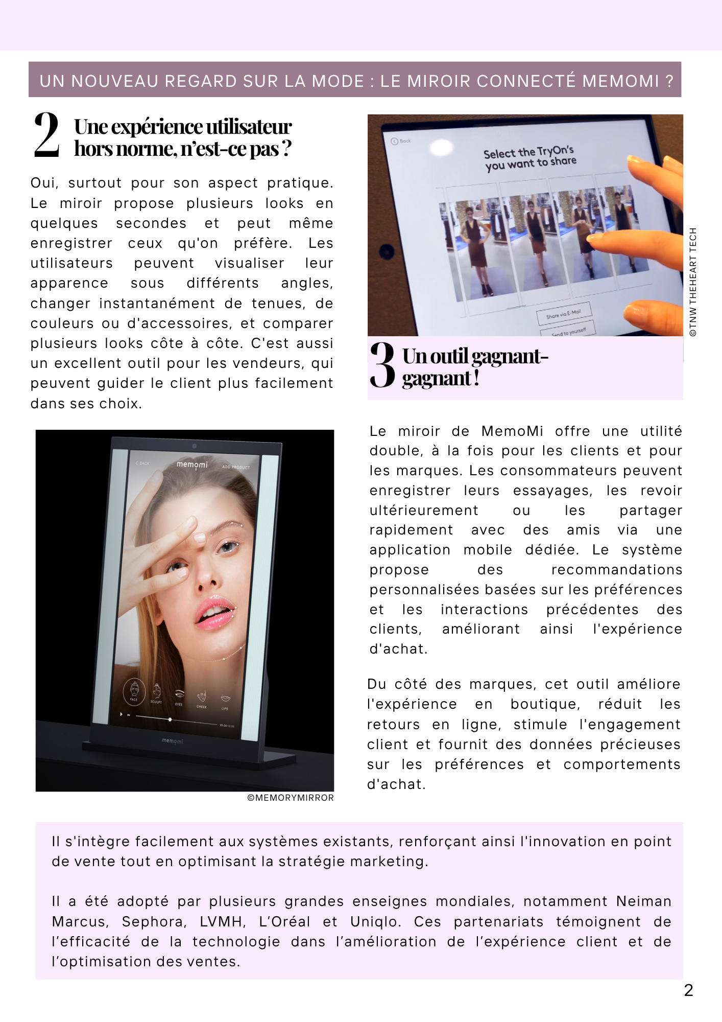 Article 2 - L'expérience utilisateur